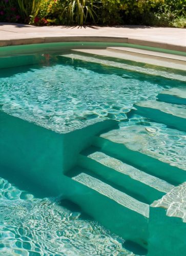 Piscina interrata con scala 1018X1400